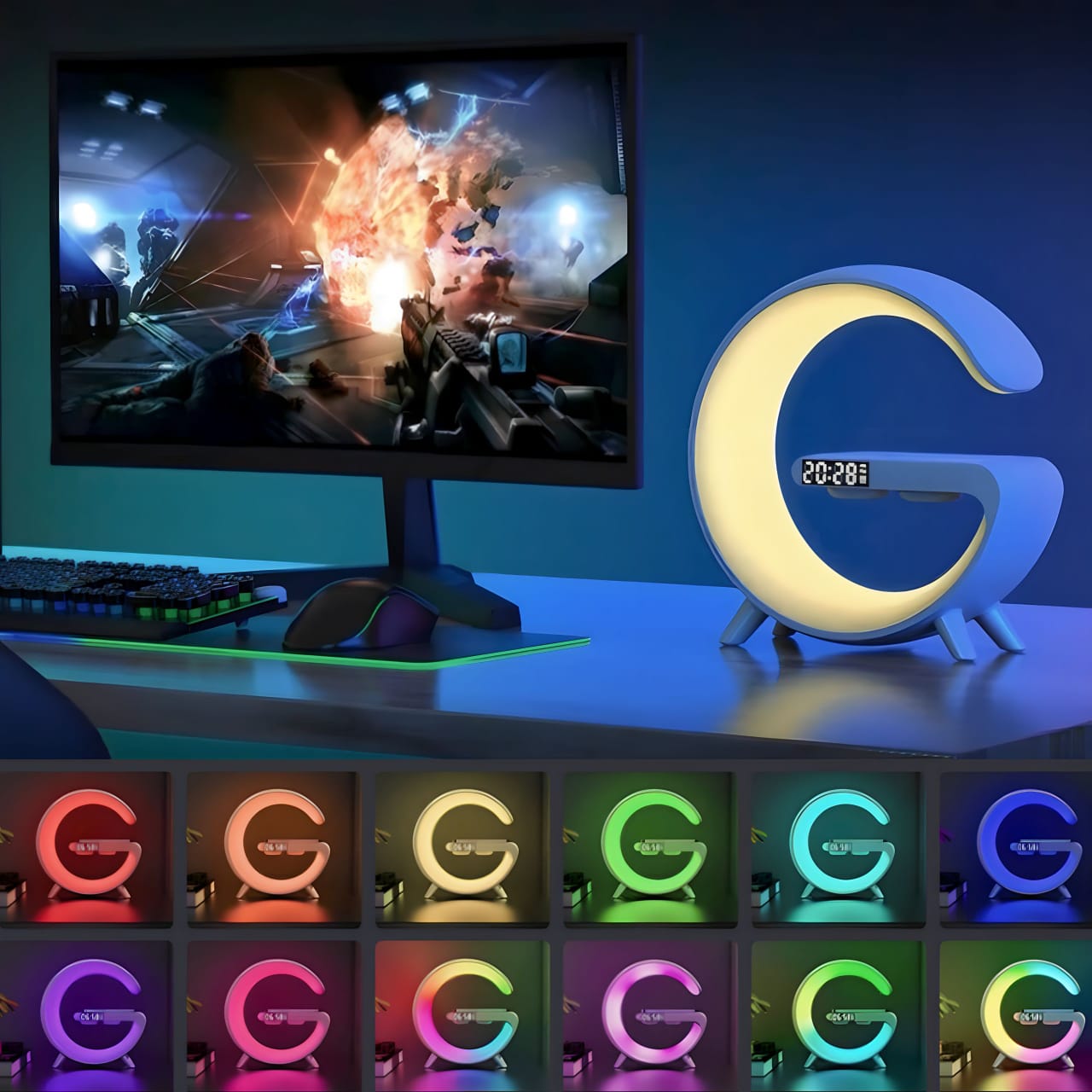 GlowRise™ - Stemmingslicht - Luidspreker - Draadloos Opladen - Rustgevend Ontwaken