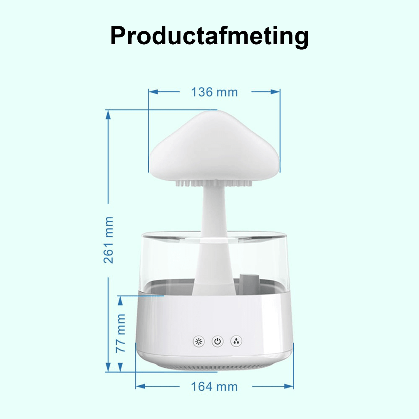 PureRain™ - Rustgevende Regengeluiden - Aroma Diffuser - Sfeerverlichting - Afstandsbediening