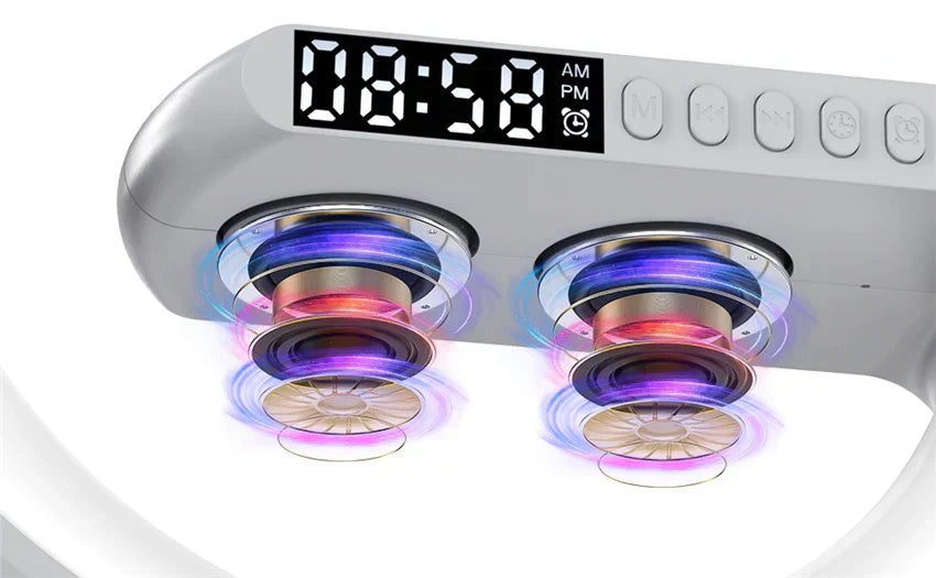 GlowRise™ - Stemmingslicht - Luidspreker - Draadloos Opladen - Rustgevend Ontwaken