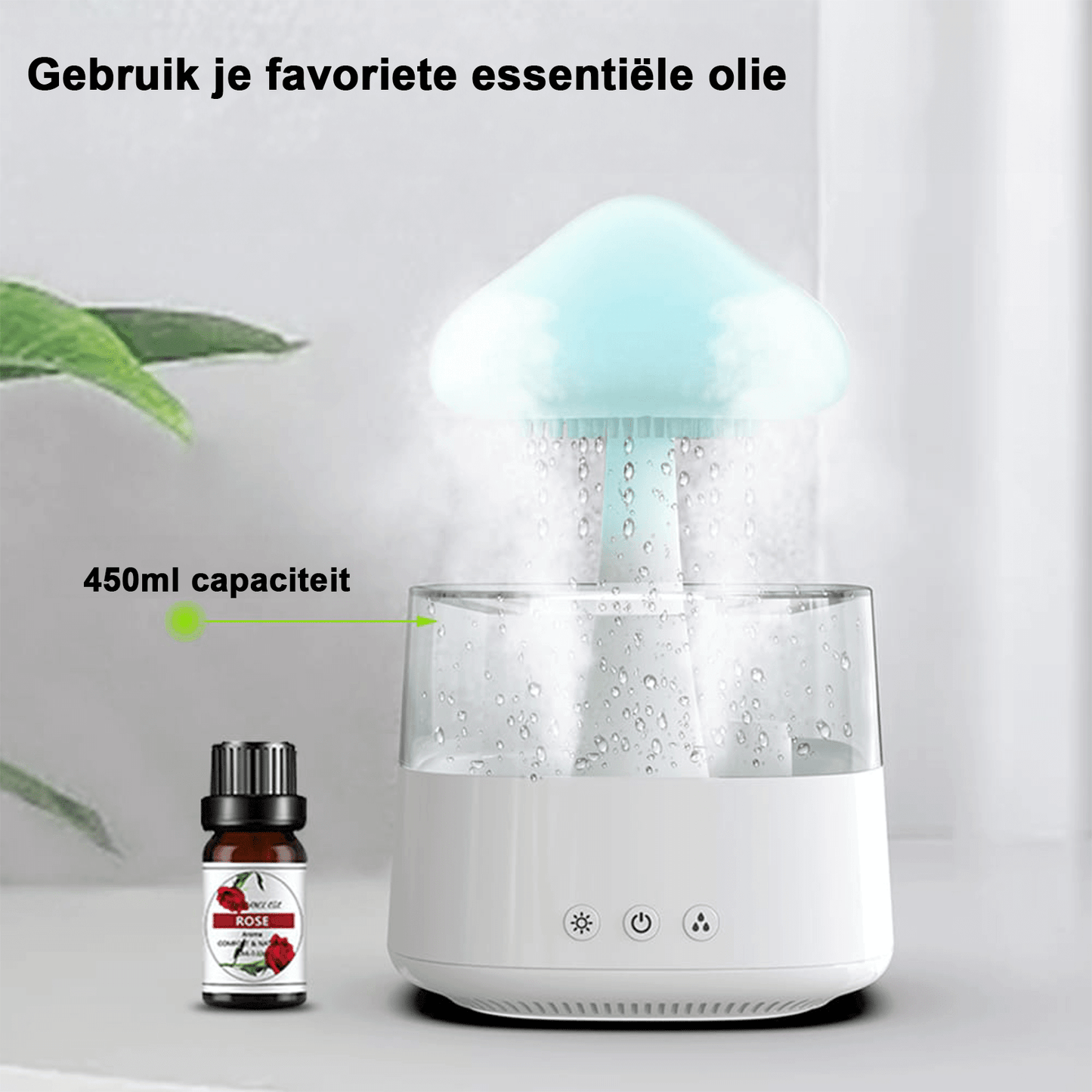 PureRain™  - Rustgevende Regengeluiden - Aroma Diffuser - Sfeerverlichting - Afstandsbediening