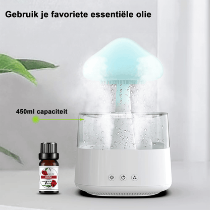 PureRain™  - Rustgevende Regengeluiden - Aroma Diffuser - Sfeerverlichting - Afstandsbediening