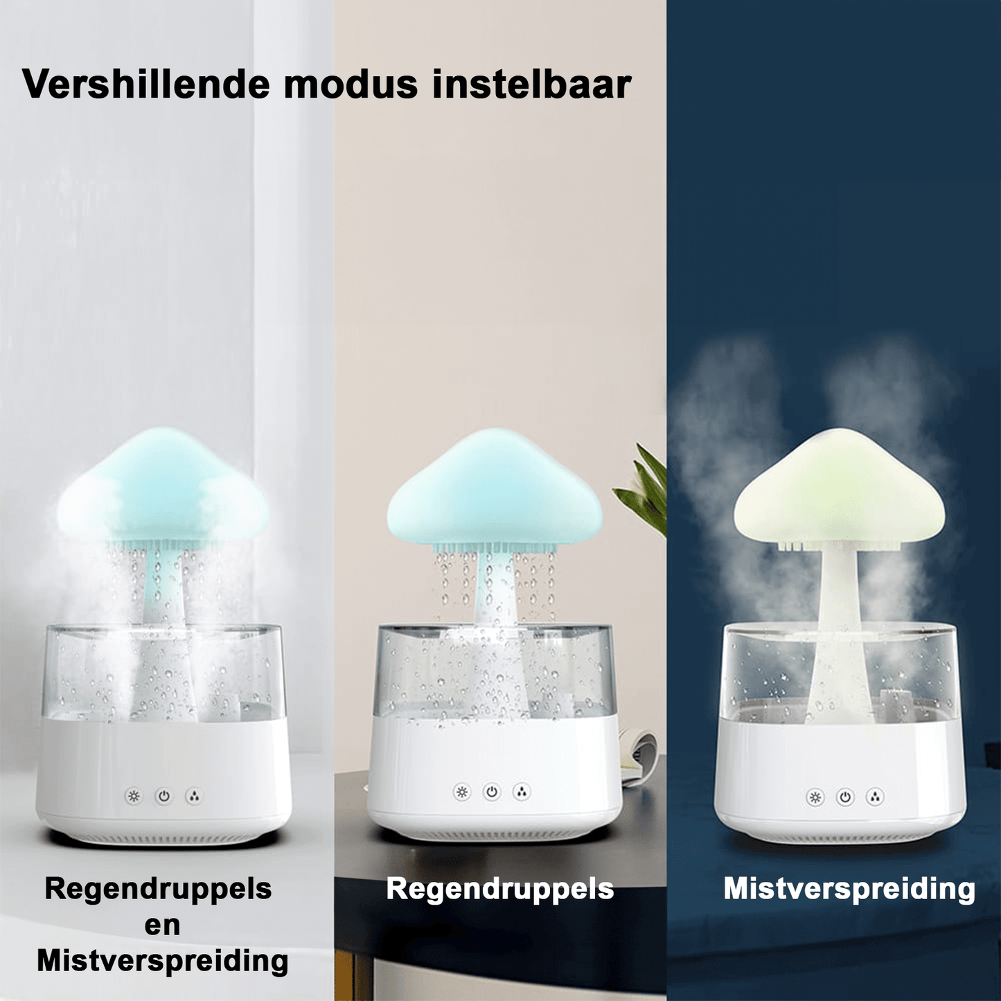 PureRain™  - Rustgevende Regengeluiden - Aroma Diffuser - Sfeerverlichting - Afstandsbediening